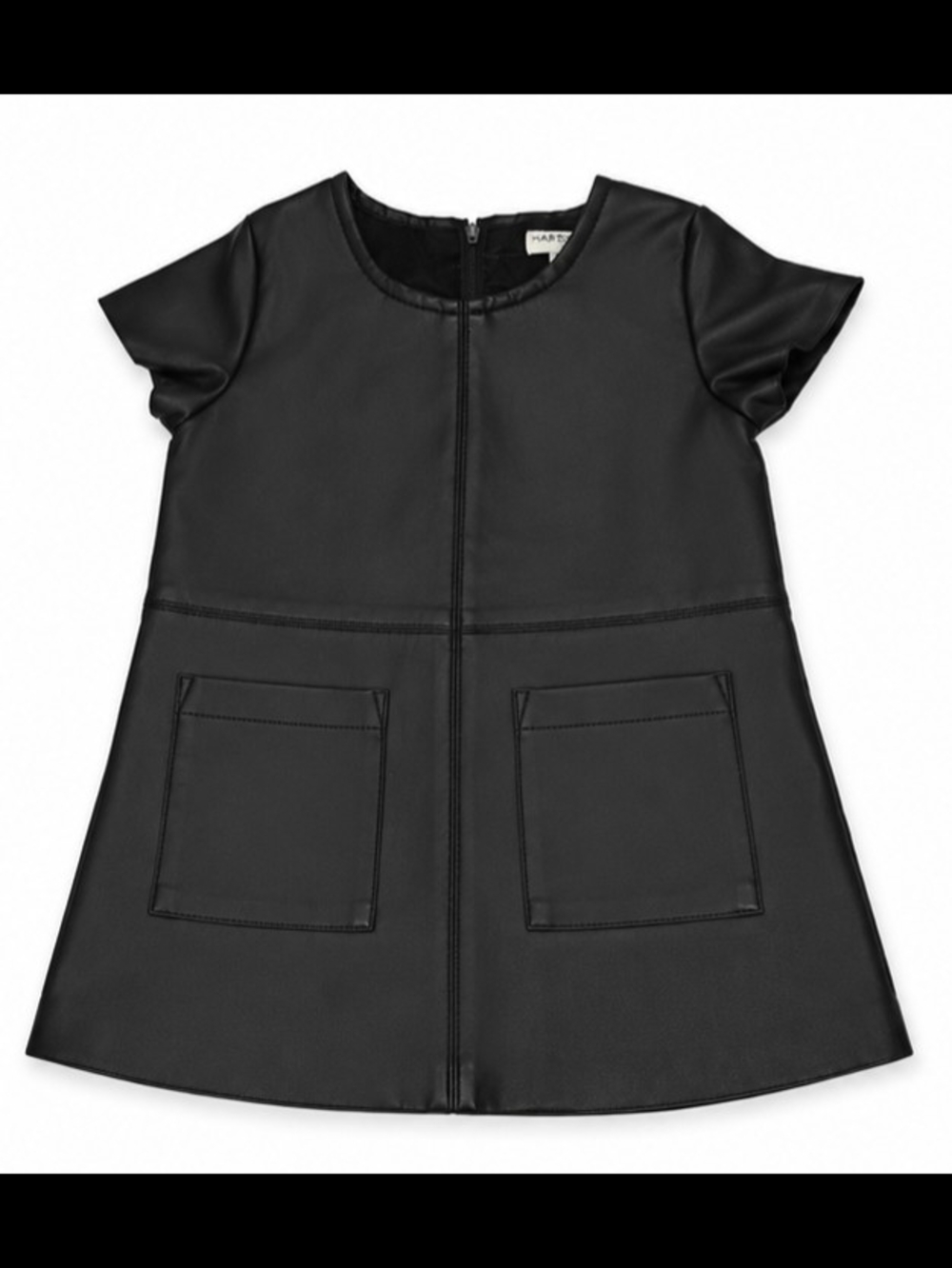 Habitual Girl Toddler Black Faux Leather A-Line Dress | Size 24M